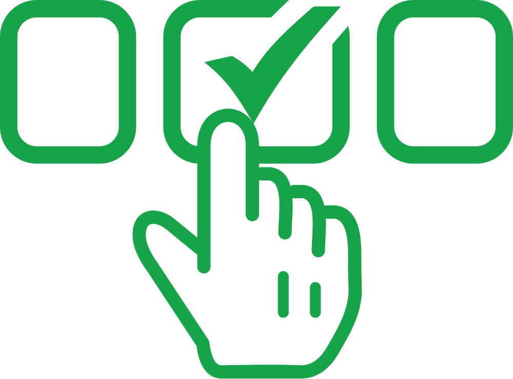 Icon representing choosing a fundraiser
