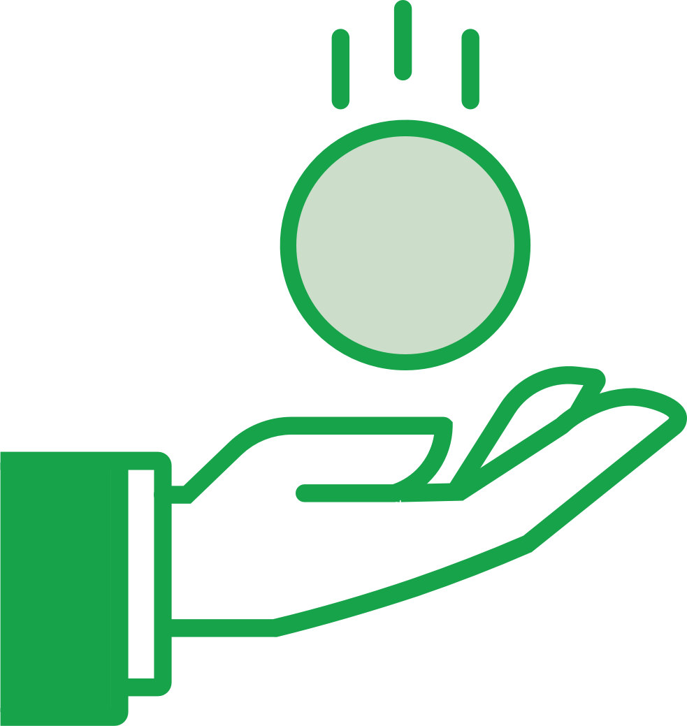 Icon representing receiving funds